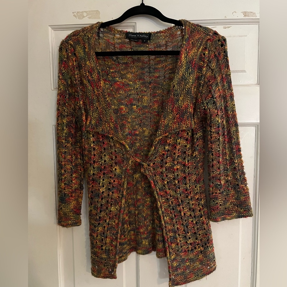 Flora Ashley open tie cardigan, size S